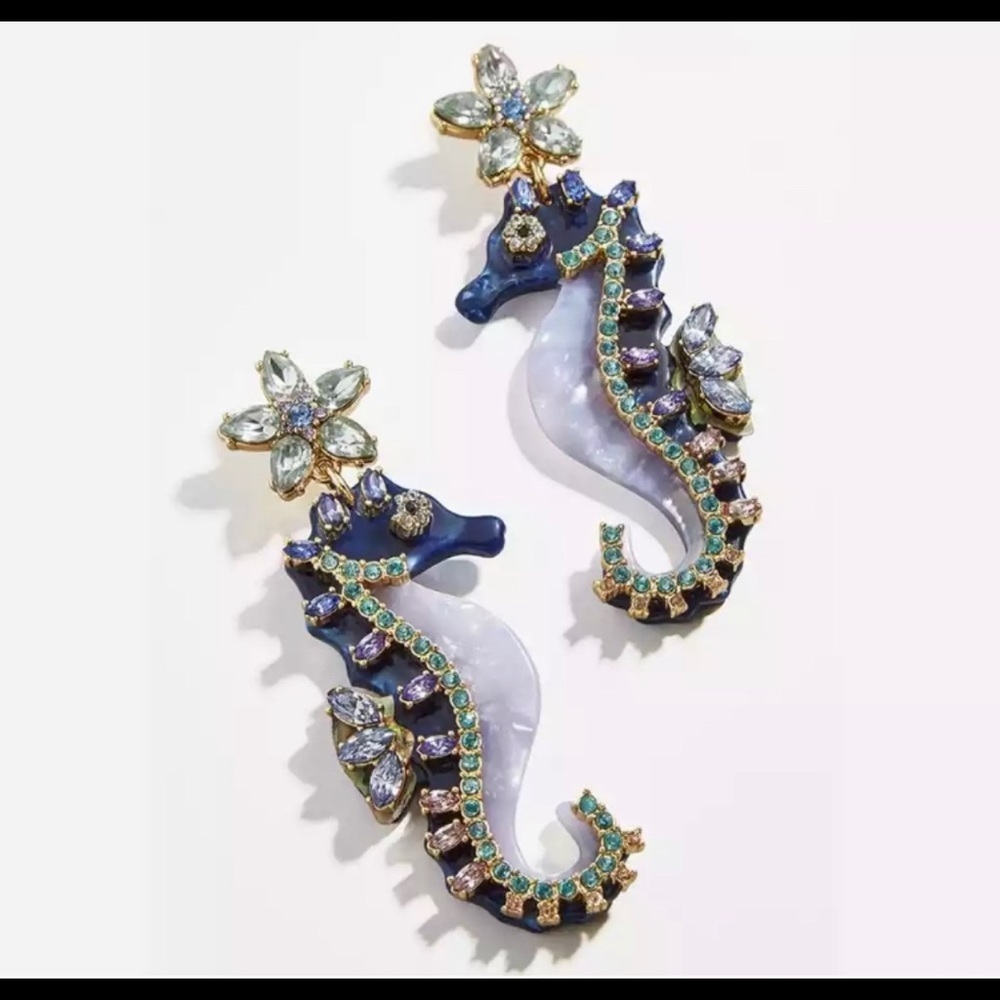 Seahorse Statement Dangle Earrings